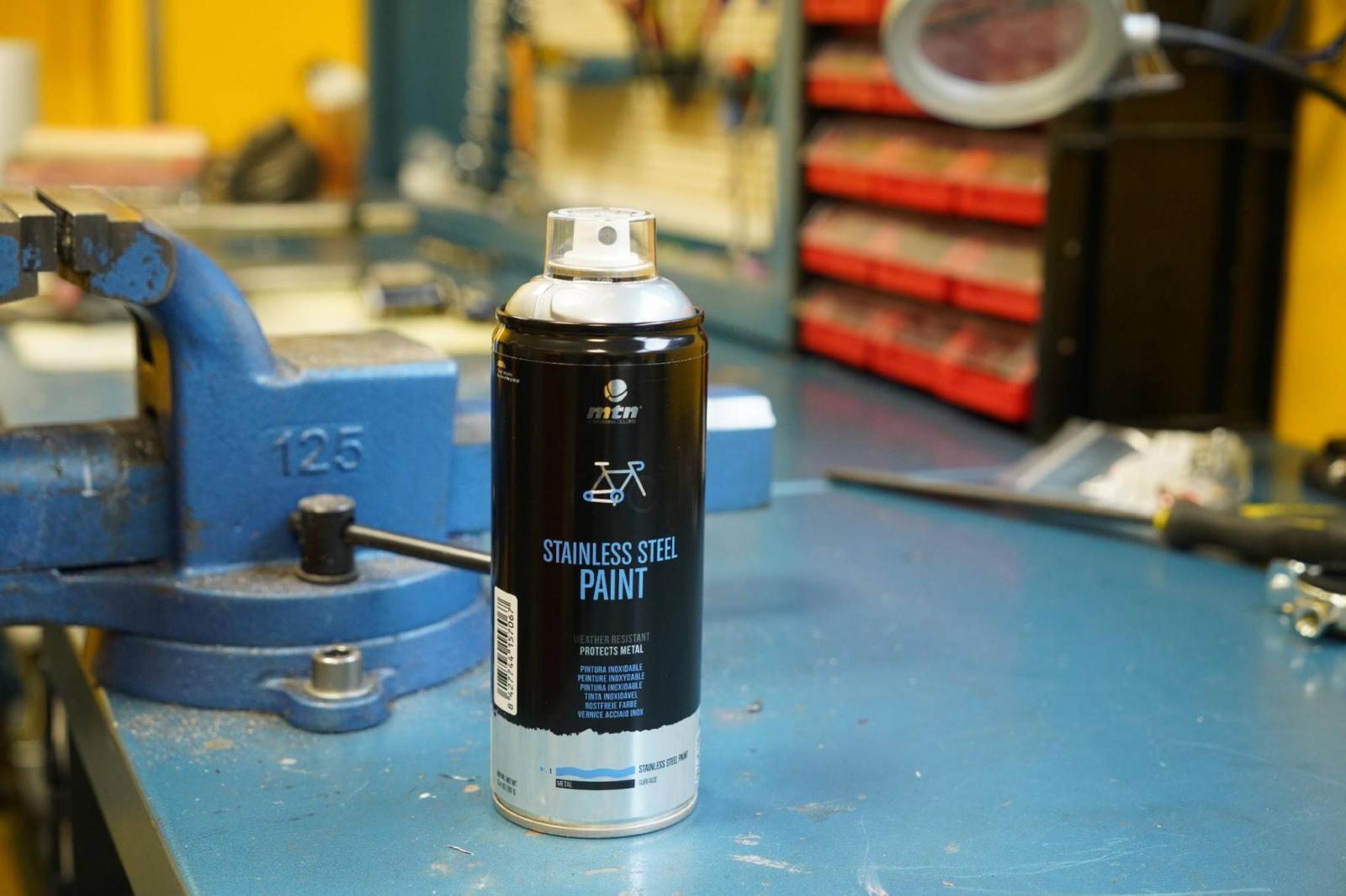 Stainless steel paint spray